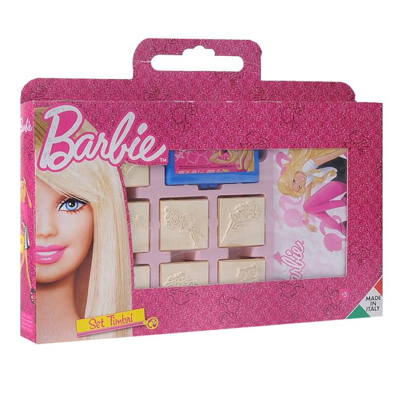 Барби. Набор штампов в портфельчике