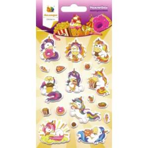 Набор зефирных наклеек 'Единорог 3'