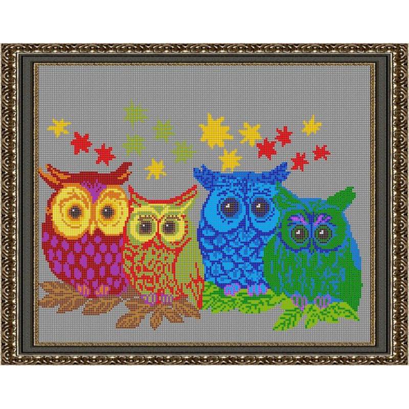 «Светлица» набор для вышивания бисером №567П «Совушки» бисер Чехия 38x30см «Светлица» набор для вышивания бисером №567П «Совушки» бисер Чехия 38x30см