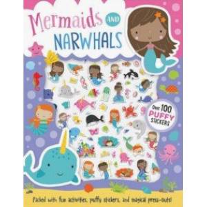 Mermaids and Narwhals Puffy Stickers book Mermaids and Narwhals Puffy Stickers book