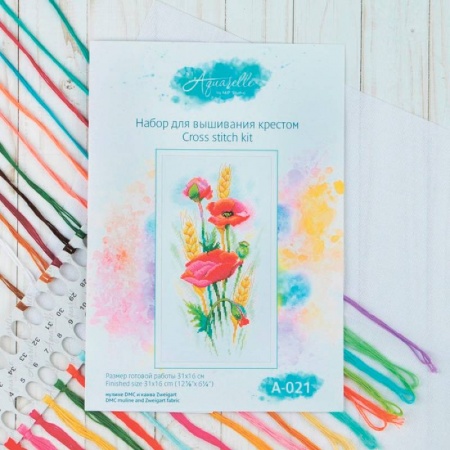 Отечественный любовный роман, книга Набор для вышивания мулине 'Маковое очарование' 31x16 см купить по скидке