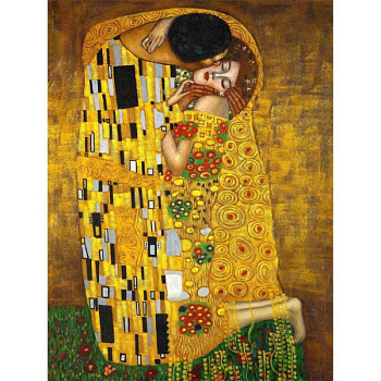 Алмазная вышивка с частичным заполнением «Поцелуй» 30x40 см
