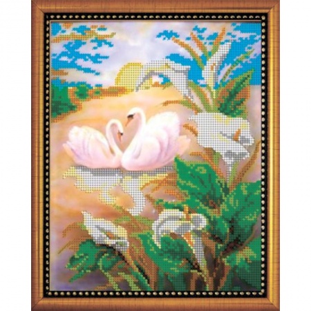 Обучение игре на фортепиано, книга 'Лебеди' 19x24см набор на атласе для вышивания чешским бисером 'Вышивочка' ВЛ-035 купить по скидке