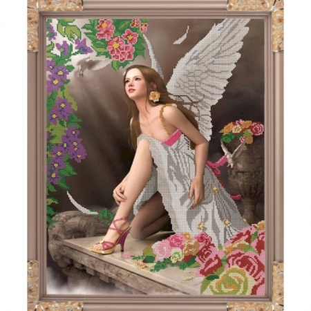 Домашний мастер, книга «Светлица» набор для вышивания бисером №102 «Дикий Ангел» бисер Чехия 38x48см купить по скидке