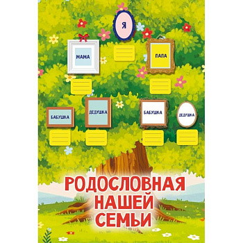 Родословная нашей семьи. Плакат с наклейками Родословная нашей семьи. Плакат с наклейками