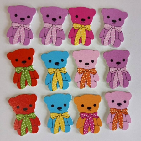 Раскраски, книга Декор для творчества дерево 'Медвежонок с бантом' ,12 шт купить по скидке