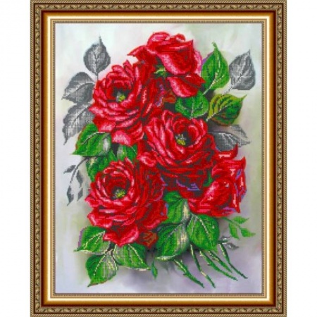 Домашний мастер, книга «Светлица» набор для вышивания бисером №107 «Садовые розы» бисер Чехия 38x48 см купить по скидке