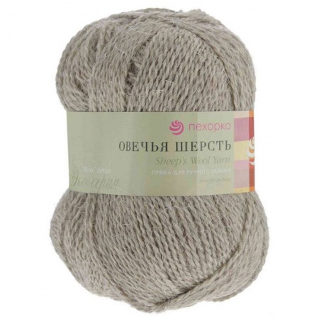 Овечья шерсть. Цвет 530-Св. Натуральный. 10x100 г.