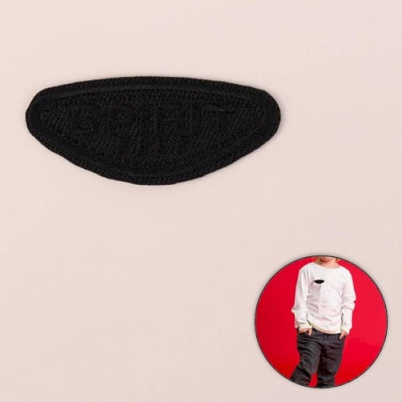 Песенники, ноты, книга Термоаппликация «Spirit», 4,9 x 2,1 см, цвет чёрный (10 штук) купить по скидке