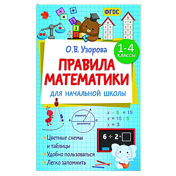 Правила математики для начальной школы. 1-4 классы