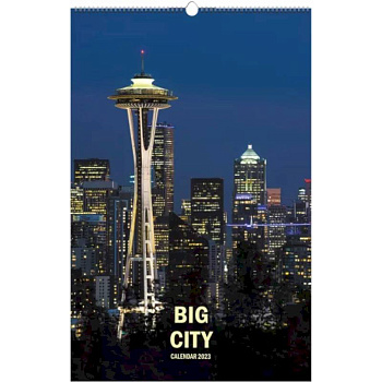 Календарь настенный перекидной на 2023 год. Мегаполис 3