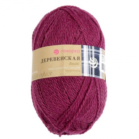Книги, книга Деревенская шерсть. Цвет 191-Ежевика. 10x100 г. купить по скидке