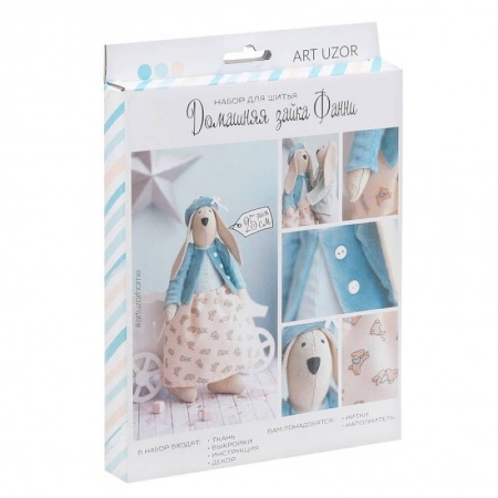 Литературоведение. Фольклор, книга Мягкая игрушка «Домашняя зайка Фанни», набор для шитья, 18 x 22 x 3,6 см купить по скидке