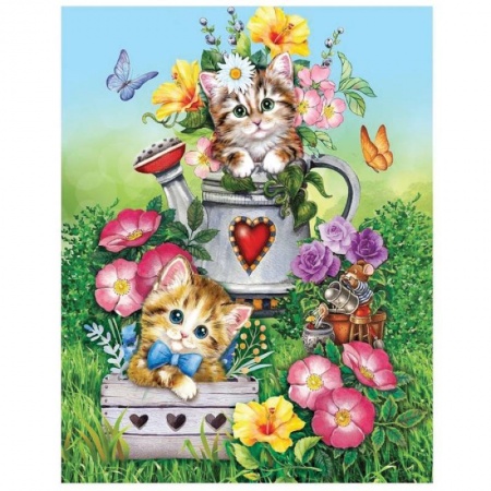 Обучение игре на фортепиано, книга Вышивка лентами 'Котята', 35 x 45 см купить по скидке