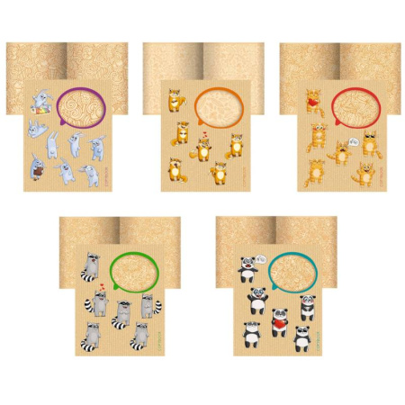 Тетрадь с двойной обложкой 'Веселая компания', А5, 48 листов, клетка